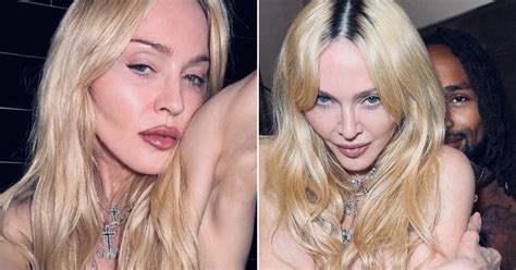 madonna naked|Madonna, 65, poses completely topless in raunchiest picture yet